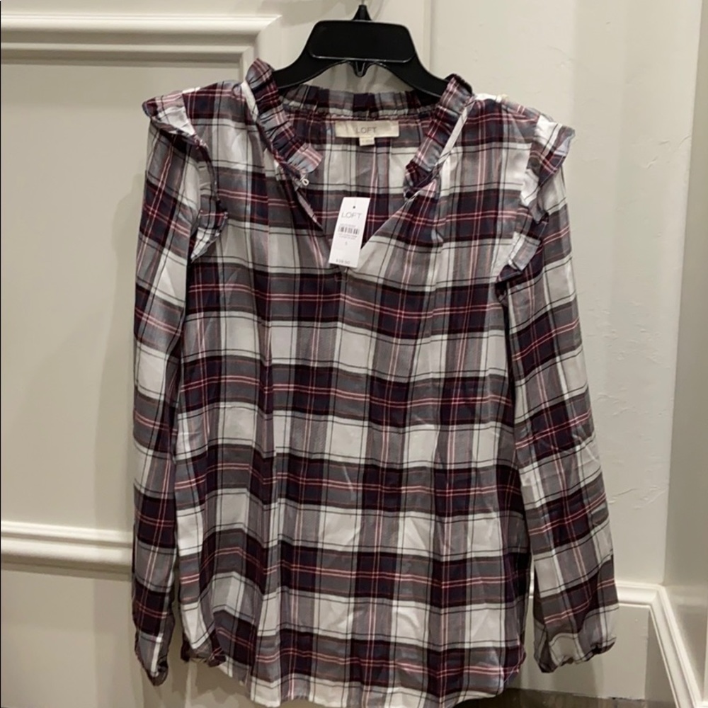 Plaid blouse NWT